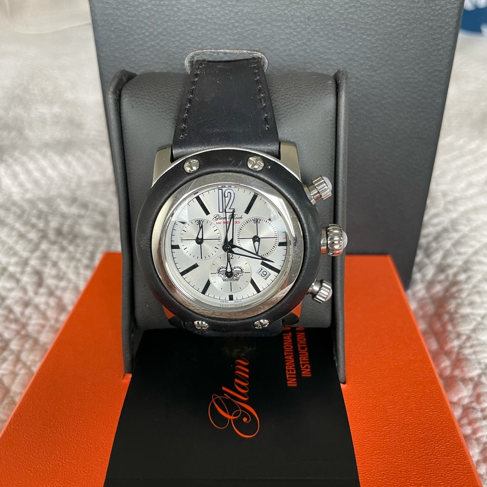 Glam Rock Miami Watch. Black Leather Band.